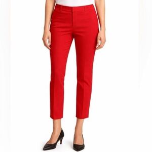 Like New Banana Republic Red Sloan Fit Crop Pants, Size 2